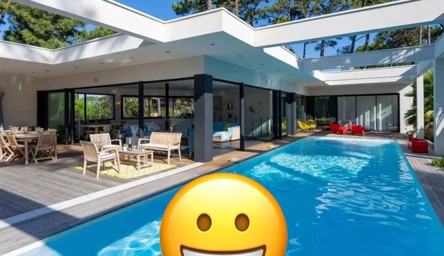 ARCHITECT villa 260m2 heated pool 14x4m 10-12 persons in Arcachon