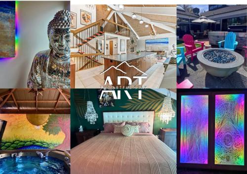 Artful Stay, Downtown, Spacious, LED Art, Hot Tub in Denver