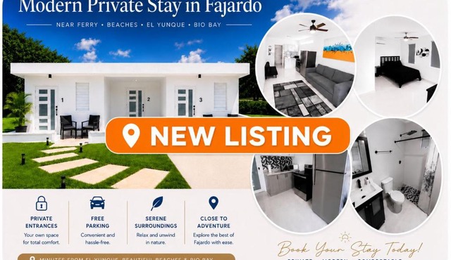 Charming and Private Stay in Fajardo - NEAR FERRY - BEACHES - EL YUNQUE - BIOBAY in Fajardo