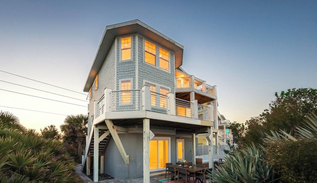 Direct Beachfront Home | Elevator & Ocean Views in Flagler Beach