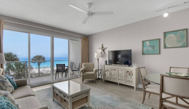 DIRECT OCEANFRONT! No streets to cross! Unobstructed views! Sterling Sands 211 in Destin