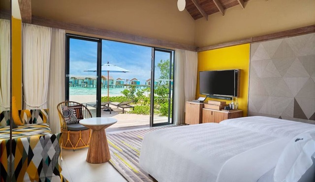 Gold Beach Villa, 2 Twin Bed, Direct Beach Access, Hard Rock Maldives