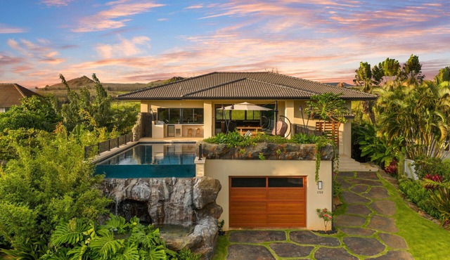 Hale Lava by Alekona Kauai: Large 4BR Home w Private Pool and Spa, AC, located in Poipu Kai in Koloa