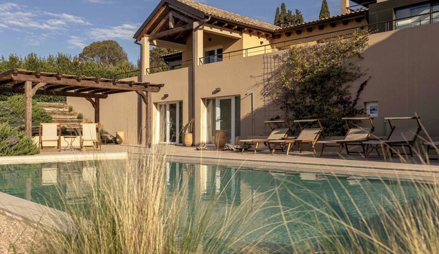 House between hills and sea near Bolgheri in Casale Marittimo