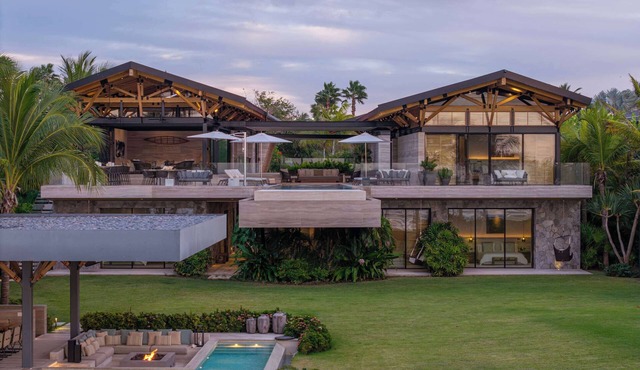 Modern Beachfront Villa: Chef, Pool & Premier Access