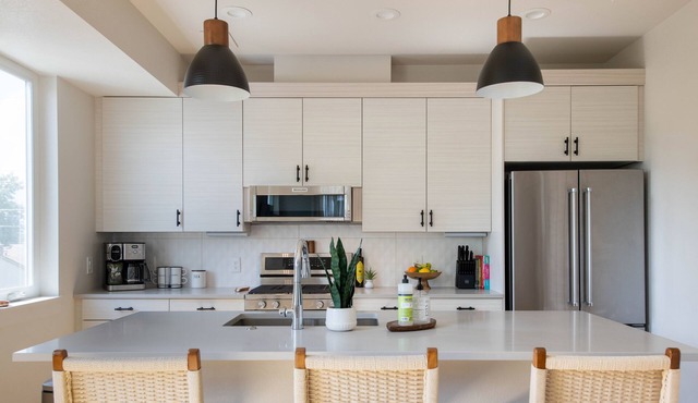 New townhome with private rooftop deck and beautiful Mountain Views, 5 min to DU in Denver