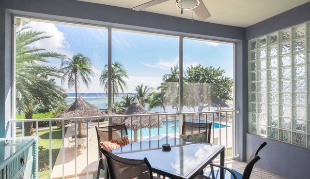 Ocean front 2 bedroom condo with pool in Bodden Town