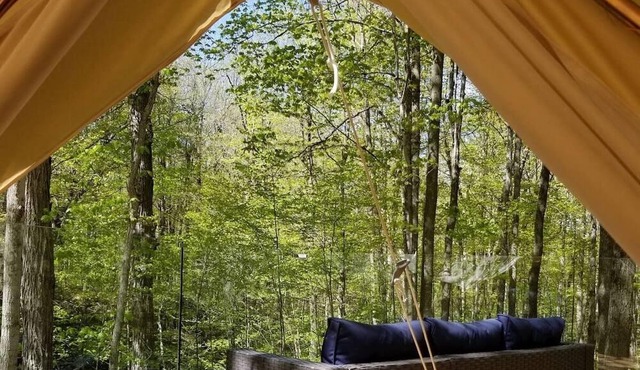 Otter Ridge site at Stepstone falls Safari Tent with Sauna