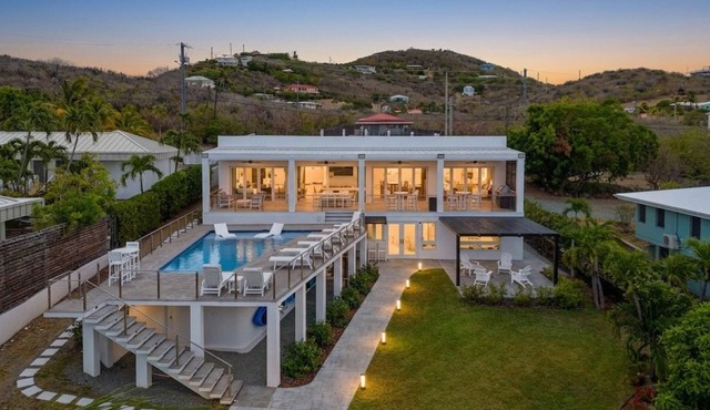 RamSea Pointe 2 St. Croix Brand-New Luxury Waterfront Estate with Pool Sleeps 22 in Christiansted