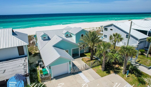 "Seas the Day" Charming Beachfront Home w/Cozy Firepit and New Game Room in Panama City Beach