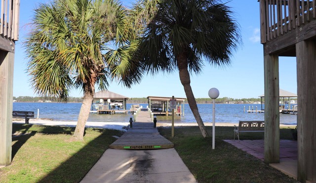 Steps From the Beach! Great Little Lagoon Views and Pier! Heron Landing Unit 2 in Gulf Shores