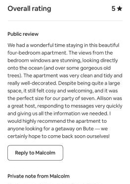 The Apartment - Chandlers in Ascog